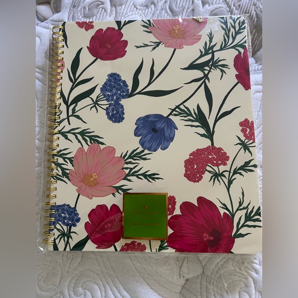Kate Spade Pink and Blue Floral Notebook - Picture 1 of 3